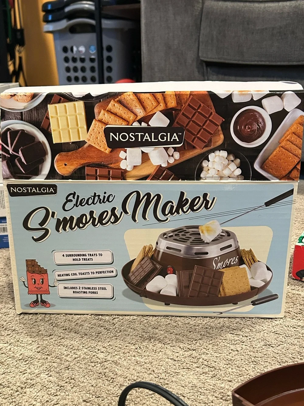 Nostalgia Indoor Electric Smores Maker Brown Smores Kit Electric Smore Maker